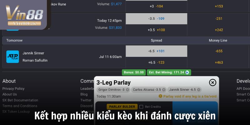 Cược Xiên Là Gì - Giới Thiệu Từ A Đến Z Cho Người Mới 4 Kết hợp nhiều kiểu kèo khi đánh cược xiên