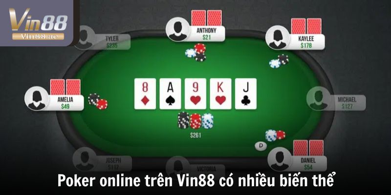 Cách Chơi Poker Online - 3 Mẹo Giúp Chinh Phục Mọi Đối Thủ 2 Poker online trên Vin88 có nhiều biến thể