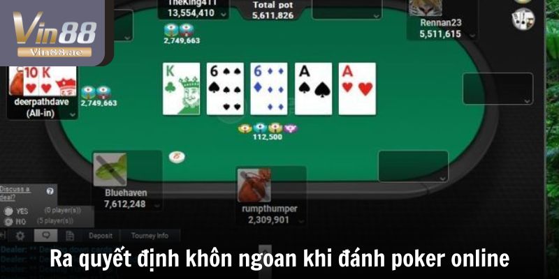 Cách Chơi Poker Online - 3 Mẹo Giúp Chinh Phục Mọi Đối Thủ 3 Ra quyết định khôn ngoan khi đánh poker online